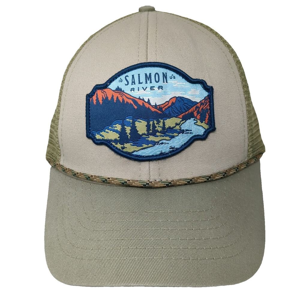 Sendero Provisions Co. Trucker Hat Green One Size Salmon River Patch Rope Mesh